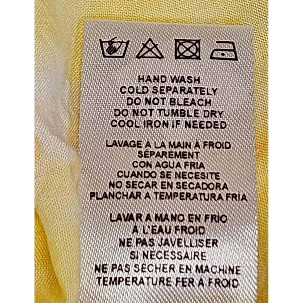 KUT From The Kloth Eden Short Sleeve Yellow And White Tie Dye Blouse Size Large - Picture 9 of 9
